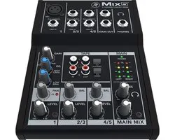 Mackie Mix5 Compact Mengpaneel, 1 Mono- en 2 Stereo-ingangen, Zwart