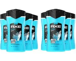 Gel douche AXE 3 en 1 - Ice Chill - 8 x 250 ml - Pack économique - Insta Cool