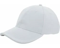 Benza Baseball Cap - canvas-katoen - 6 panelen - Metalen Gesp - Wit