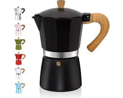 9 Cup Aluminum Espresso Stovetop Moka Pot Express Coffee Maker Percolator Italian Classic Mocha Coffee Machine for Italian and Cuban Cafe Brewing for Home & Camping 450ml 15oz