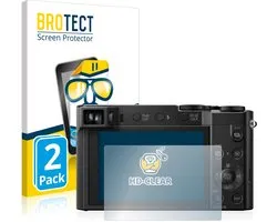 BROTECT - Screenprotector voor Panasonic Lumix DMC-TZ100 - Folie Beschermfolie transparant 2 Stuks