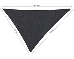 Shadow Comfort driehoek 3,5x4x4,5m DuoColor Carbon Black met Bevestigingsset