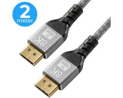 Nuvance - Câble Displayport - Câble d'affichage de 3 mètres - jusqu'à 32,4 Go/s - 8K Ultra HD - pour TV, Ordinateur, moniteur, projecteur