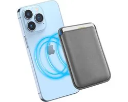 Kaarthouder Gray Geschikt Voor met Magsafe Ring wallet iPhone 12/13/14/15 / 15 Pro /15 Pro Max/PLUS - Kaarthouder pasjeshouder mannen en vrouwen
