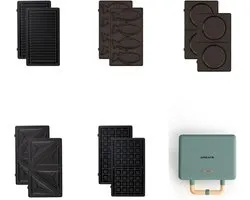 Gaufrier avec Plaques Interchangeables - Appareil à Tosti - Grill de Contact - Appareil de Cuisson