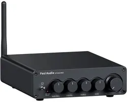 Fosi Audio BT30D Pro - TPA3255 - Hi-Fi Bluetooth 5.0 Stereo Audio Receiver Versterker 2.1 Kanaal - Mini Klasse D Geïntegreerde Versterker - 165Wx2+350W