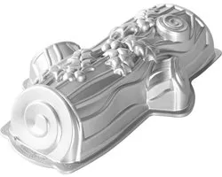 Bakvorm "Yule Log Bundt Pan" - Nordic Ware | Sparkling Silver Holiday