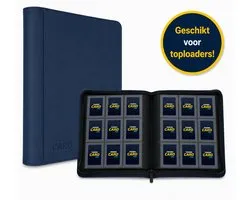 TradingCardPro - Classeur de collection de Luxe à chargement par le haut - Classeur pour 288 cartes de collection dans le toploader - Classeur de collection pour toploaders - 18 pages - 9 pochettes - - Qualité Premium - Classeur Blauw