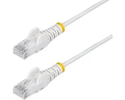 StarTech.com 5m Dunne CAT6 Ethernet Kabel, Wit, Snagless, 100W PoE, UTP, LSZH, 28AWG Pure Koperdraad, Slim RJ45 Netwerk Patchkabel met Trekontlasting, Fluke Getest