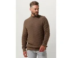 Cast Iron Mock Neck Cotton Soft Boucle Turtle Pulls & Gilets Homme - Pull - Sweat à capuche - Gilet - Brun - Taille M
