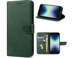 Solidenz hoesje - Geschikt voor iPhone SE (2022 / 2020) / iPhone 8 / iPhone 7 - Bookcase - Groen