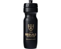 Rebuild Nutrition - Sportbidon - 700 ml - Zwart - Herbruikbare Waterfles voor Sport en Fitness