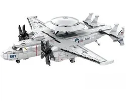 Reobrix 33029 E2 Hawkeye Star Falcon bouwset | World Wars Army Millennium Airforce vliegtuig constructie modelbouw | Educatief militair & leger speelgoed bouwpakketten voor kinderen en volwassenen | Geschikt voor lego | Bouwdoos met 1144 bouwstenen