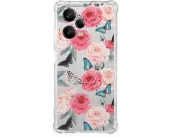 Xiaomi Redmi Note 12 Pro Plus Case Butterfly Roses