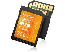 V60 UHS-II SD Card 256GB, Memory Card SDXC with up to 300MB/s read, 160MB/s write for 4K/6K video and professional - ShopVlot