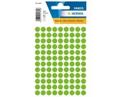 Huismerk Herma 1845 Étiquette Ronde 8mm Vert - Pack de 5 feuilles d'autocollants