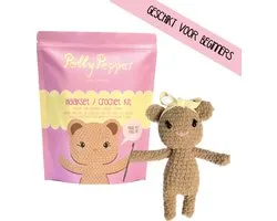 PollyPepper™ - Beer compleet haakpakket - amigurumi - geschikt voor beginners - starterspakket - haken voor beginners