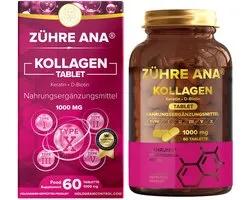 Collagène hydrolysé Zühre Ana 5-Type – Types 1, 2, 3, 5, 10 avec kératine et biotine (60 comprimés)
