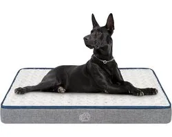 Extra Groot Wasbaar Orthopedisch Hondenbed Matras - Voor Hondenkrat - Met Afneembare Hoes - Pet Bed Kussen - XXL - Grijs - 112x76x75cm dog bed pouch