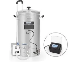 Klarstein Bierbrouwset, Bierbrouwinstallatie, Maischketel voor bier brouwen, Bier-zelfbrouwset, Brouwketel circulatiepomp, Touch-paneel, Timer, Roestvrij staal, 2500 W, Gistvat 30 L
