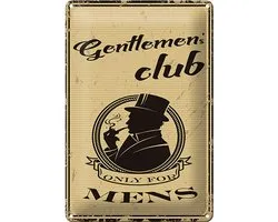 Blechschild Hinweis 20x30 cm Gentlemen´s Club only for mens Schild