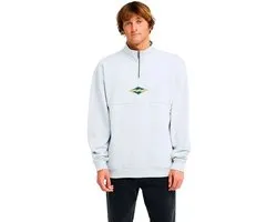 Billabong Burleigh Sweatshirt Met Halve Rits Wit,Grijs M Man