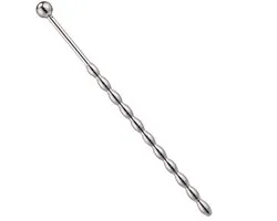 Penis Plug - Dilator - RVS - 15CM - Penisplug - Glad - 11 Bobbels