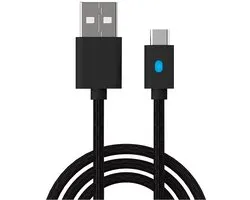 Câble de charge Extra long YONO compatible avec manette PS5 et Xbox - 3 mètres - Câble Type-C - Chargeur - Zwart