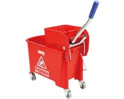 Jantex Kentucky dweilkar met wringer rood 20L