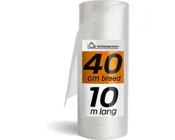 Noppenfolie M - 40cm x 10m - Bubble Wrap Rol - Bubbeltjes plastic - Extra sterk - Bescherm uw spullen - Voor inpakken en verhuizen - Bubbeltjesplastic
