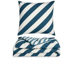 Ambiante Wasbaar Dekbed met vaste hoes Mares Blauw