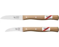 Robert Herder Set Schilmessen – Molenmes Carbonstaal – 8,5 cm – Gebogen Vogelsnavel – 6 cm – Niet Roestvrij – Duurzaam FSC Roodbeuken Heft