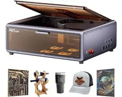 Machine de gravure laser Creality Falcon A1 10 W - avec positionnement par HD Camera assistée par Air - 387 x 305 mm - Découpe laser - Machine de découpe laser pour bois et Acryl - Graveur laser