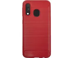 Coque souple BMAX Carbon pour Samsung Galaxy A40 / Coque soft / Coque de téléphone / BMAX de protection / Protection de téléphone - Rouge