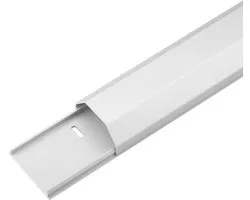Goobay Halfronde aluminium kabelgoot, wit 1100x50x26 mm, Een breedte van 50 mm biedt ruimte voor verschillende kabels zoals TV-kabels