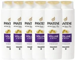 Pantene Pro-V Active Nutri-Plex Volume & Body Shampoo - voor Fijn, Plat Haar - Voordeelverpakking 6 x 325ml
