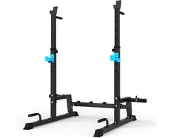 KAD® Squat Rack - Power Rack – Professioneel Squat Rack voor Thuisgym – Inclusief J-Hooks & Pull-up Bar – Max. Draagvermogen 200 kg - Zwart - 106cm x 101cm x 145cm
