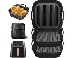 3 pièces moule en silicone Airfryer 4,7L-6,2L accessoires pour Philips Essentia XL Airfryer 6,2L HD9270/2000 Series NA230, COSORI Turboblaze CAF-DC601, Ninja 6,2L friteuse à air chaud AF180EUCP AF140EU insert