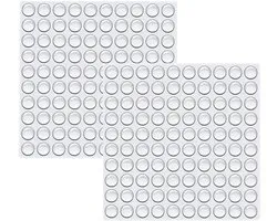 200PCS Cabinet Bumpers Clear Rubber Bumpers Self Adhesive, Soft Close Cabinet Door Bumper Dots, Sound Dampening Cupboard Door Bumpers Pads for Kitchen Drawers, Picture Frames, Furniture （10mm x 3mm）