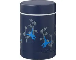 Fresk Boîte repas thermos 300 ml - Contenant alimentaire en acier inoxydable - Sans BPA - Bouchon étanche - Mug thermos - Food jar gardant au chaud jusqu’à 6 heures - Pot à déjeuner - Bleu - Monkey