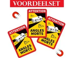 Dode hoek magneet sticker - Camper - Frankrijk (3x) | Angles morts