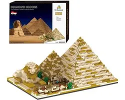 Ensemble de Construction Architecture Pyramide, 1456 Mini Nano Blocs Modèle