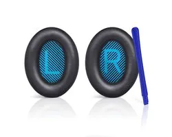 Set Oorkussens voor Bose Koptelefoon met installatie gereedschap - Zwart Blauw - QuietComfort 35 - QC35II - QC35 - QC25 - QC15 - QC2 - Soundtrue - Soundlink Around-Ear II AE2