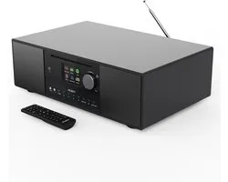 Radio DAB Majority Quadriga - Radio Bluetooth - Lecteur CD - Radio Internet stéréo 120 W, 2.1 - Spotify Connect - FM - Zwart
