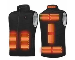 Verwarmde Bodywarmer PRO - 3 standen - Kleding - Jas - Heated jacket vest - Inclusief powerbank - Maat M