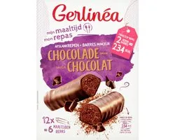 Gerlinea Maaltijdvervanger - Maaltijdrepen - Chocolade - 12 x 31 g