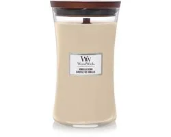 Grande bougie parfumée sablier Woodwick - Gousse de vanille