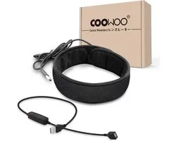 COOWOO | Lens Heater | Warmer voor Camera en Telescoop Lensen - Dauwverwarmer met Temperatuurregelaar - Strip - voor Ijs - Fog - Universeel - Perfect voor Winter  (Zwart)