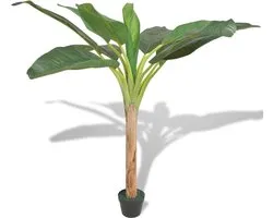 vidaXL Artificial Banana Tree Plant with Pot 68.9" Green