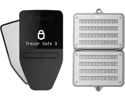 Trezor Safe 3 + Ellipal Seed Phrase Steel - Bundel - Crypto hardware wallets - Stellar Silver